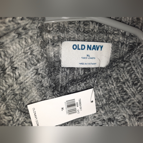 Old Navy Tunic-length Gray Sweater - XL - NWT - Picture 4 of 5